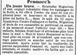 Extrait du "Courrier du Finistère", 10 avril 1915.