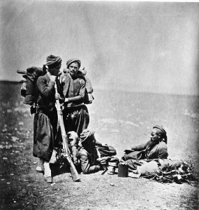 Soldats français (zouaves) pendant la Guerre de Crimée. Coll. Windsor