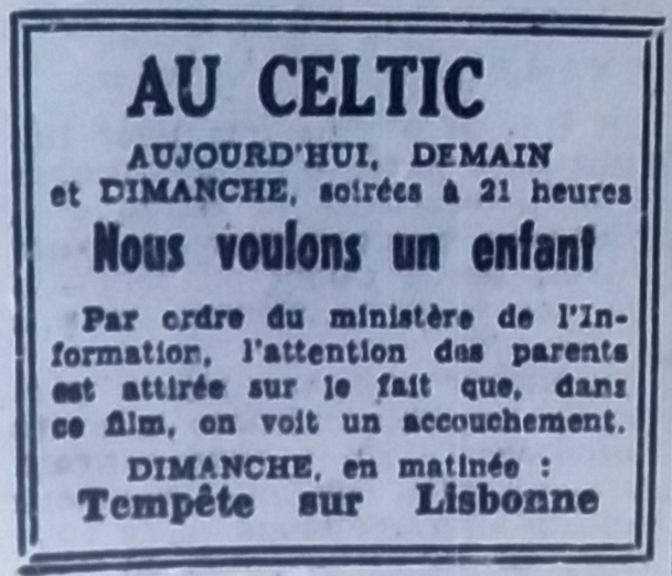 Celtic, tél 1951 08 04