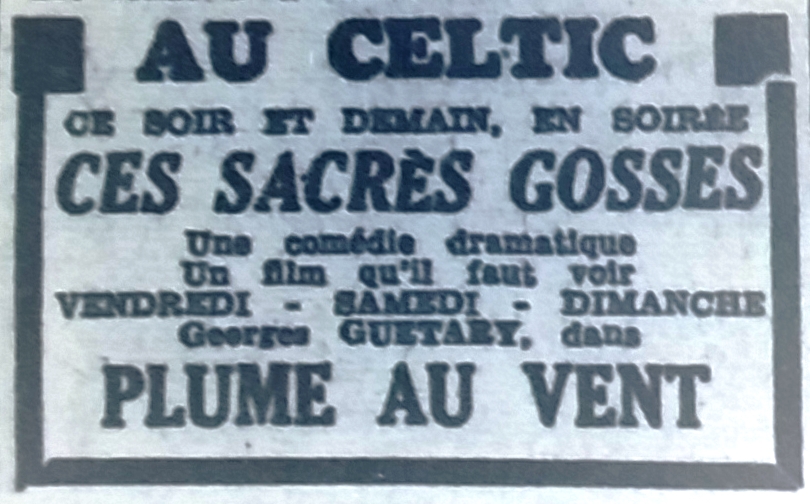 Celtic, Tél 1953 09 09
